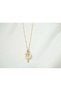 Kol153 Zircon Stone Nail Shape Ring Detail Gold Women's Necklace - 55 cm + 5 cm Extension - 2
