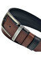 4 Cm. Double-Sided Sports Model Faux Leather Unisex Jeans Belt Brown/Black - 5