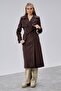 Acı Kahve Regular Fit Windbreaker Detailed Trench Coat 46636 - 4