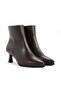 Dark Brown Short Goblet Heeled Women's Boots Kurabe
