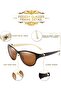 Women Vintage Polarized Sunglasses Lady Elegant Cateye Sun Glasses B2476 - 3