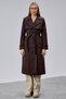 Acı Kahve Regular Fit Windbreaker Detailed Trench Coat 46636 - 7