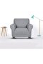 Thick Couch Covers Sectional Sofa Stretch Slipcover,Furniture Protector (90 x 140 cm, Light Grey) - 5