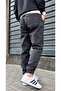 Men's Jogger Jeans – Elastic Waist & Legs, Washed Denim Smoked Anthracite - 3