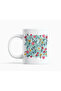Flower Patterned Porcelain Mug Cup 300 ml – Modern Coffee Tea Cup
