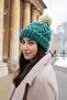 Women's Soft Textured Pompom Winter Knitted Beanie - 3