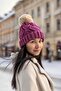 Women's Soft Textured Pompom Winter Knitted Beanie