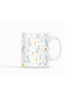 Floral Patterned Porcelain Mug Cup 300 ml – Minimal Floral Design Coffee Tea Cup - 3