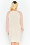 Women Long Sleeve Printed Sleepwear Dress, Beige/Old Rose Combo - 2