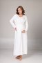 Ruffle Collar and Lace Maternity & Postpartum Nightgown Dressing Gown Set - 4
