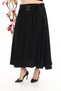 Women's Black Summer Skirt with Belt and Elastic Waist - 4