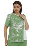 Women's Green Summer Elastic Waist Accessorized Printed Pipe Long Pants 2-Piece Tracksuit Set - 4
