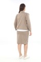 Women's mink summer skirt & jacket buttoned t-shirt Printed 3-piece set - 5