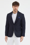 Sorex Men's Navy Blue Polyviscon Fabric Slim Fit Self-Wiping Mono Collar Sports Blazer Jacket - 6