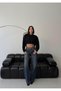 Women's Stone-Embellished High-Waisted Loose-Fit Buckled Jeans - 3