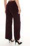 Women's Burgundy Winter Velvet Trousers with Bee Accessories and Stone Pipe Leg Detail - 5