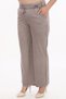 Women's Brown Summer Stone Logo Printed Pipe Leg Trousers - 4