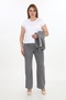 Women's Smoked Summer Floral Embroidered Stone-Embellished Elastic Waist Snap Fastener 3-Piece Set - 3