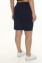 Women's Navy Blue Summer Lace-Up Stoned Elastic Bermuda Shorts - 4
