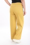 Women's Yellow Summer Pockets Zippered Pipe Leg Trousers - 6