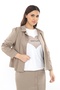 Women's mink summer skirt & jacket buttoned t-shirt Printed 3-piece set - 4