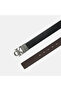 Ck Buckle Textured Leather 35 mm Adjustable and Reversible Men's Black Belt Lv04D7049G- - 3