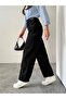 Side Belt Black Baggy Jeans with Buckle Cargo Pocket Detail - 2