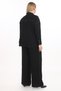 Women's Black-Green Summer Denim 2-Piece Set with Snap Pockets and Elastic Waist - 5