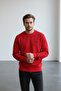 Men's mare jaker bicycle collar red sweatshirt - 5