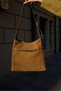 Hiltoria Women's Oil Green Genuine Leather Suede Bag - 6