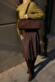 Zarela Women's Brown Real Suede Bag - 3