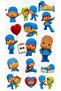 Cute Blue Character Sticker Set – Children's Themed Decorative Sticker |   22X30 cm