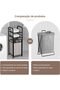 Space Saver Multi-Layer Laundry Rack, Black and Beige - 6