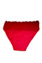 Women's Red Bato Lace Combed Cotton Panties - 2