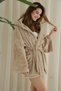 Wellsoft Plush Extra Soft Hooded Short Dressing Gown with Pocket Detail - 8