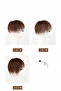Human Hair Women'S Invisible Hairpiece - Straight, Breathable, Lightweight Top-Up Wig with Bangs - 6