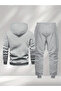 Unisex I'M Fine Printed Hooded Sweatshirt and Jogger Sweatpants - Bottom Top Set - 2