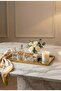 Gold Framed Rectangular Mirrored Decorative Tray (13X30) - 2