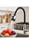 Spiral Color Kubar Sink with Pivoting Head, Kitchen Flexible Faucet Black - 3