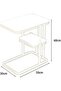 Double Layered Square Marble Table with Metal Leg - 4