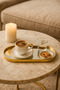 Gold Framed Oval Mirrored Decorative Tray (13X30) - 3