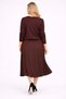 Plus Size Buttoned Front Double Knitwear Set with Pleated Skirt Purple - 2