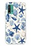 Printed Silicone Case Compatible with Redmi 9T-Poco M3 with Blue Sea Shell and Star Pattern