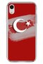 حافظة سيليكون متوافقة مع هاتف iPhone XR تفصيلية عن خريطة تركيا وعلمها مطبوع