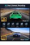 4K Dash Cam Front and Rear, Dual Channel Dash Camera for Cars WiFi Dashcam with 64GB SD Card - 2