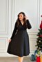Pre-Tied Knot Dress with Stones - 7