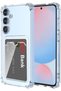 Samsung Galaxy A26 Corner Protected Card Holder Wallet Anti-Shock Transparent Silicone Phone Case with Back Compartment