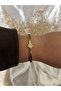 Minimal Star Detailed Steel Handcuff Bracelet