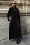 Polo Neck Zippered Double Pocket Relaxed Fit Dress - 2