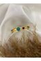 Vintage Colorful Stone Detailed Steel Handcuff Bracelet